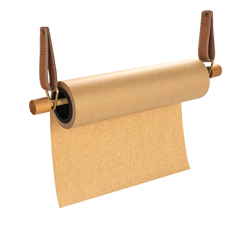 Wood Wall Mounted Paper Dispenser with Paper Roll - 16.3"L x 3.0"W x 6.3"H