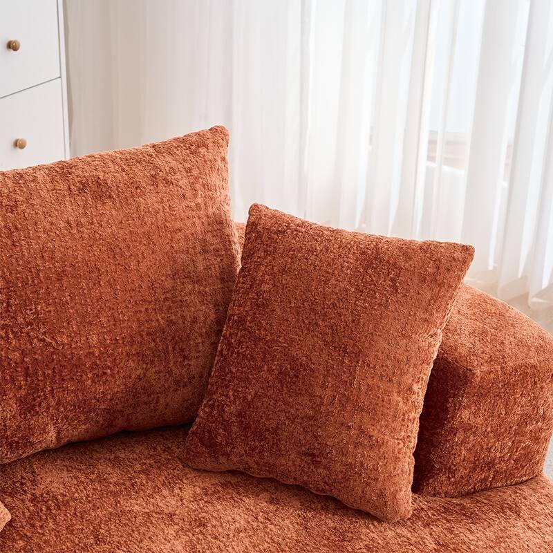 Round Accent Chair, 360 Swivel Chenille Barrel Chair, Fluffy Modern Sleeper For Living Room, Bedroom,Reading Room And Lounge