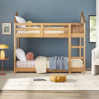 Walker Edison Wood Twin over Twin Bunk Bed