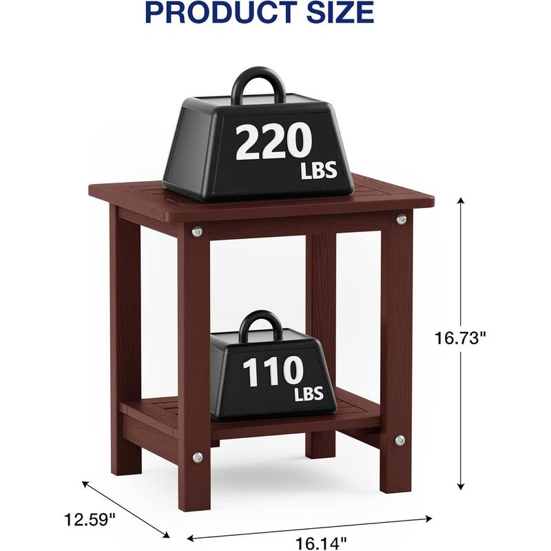 WINSOON HIPS All Weather Outdoor Side Table