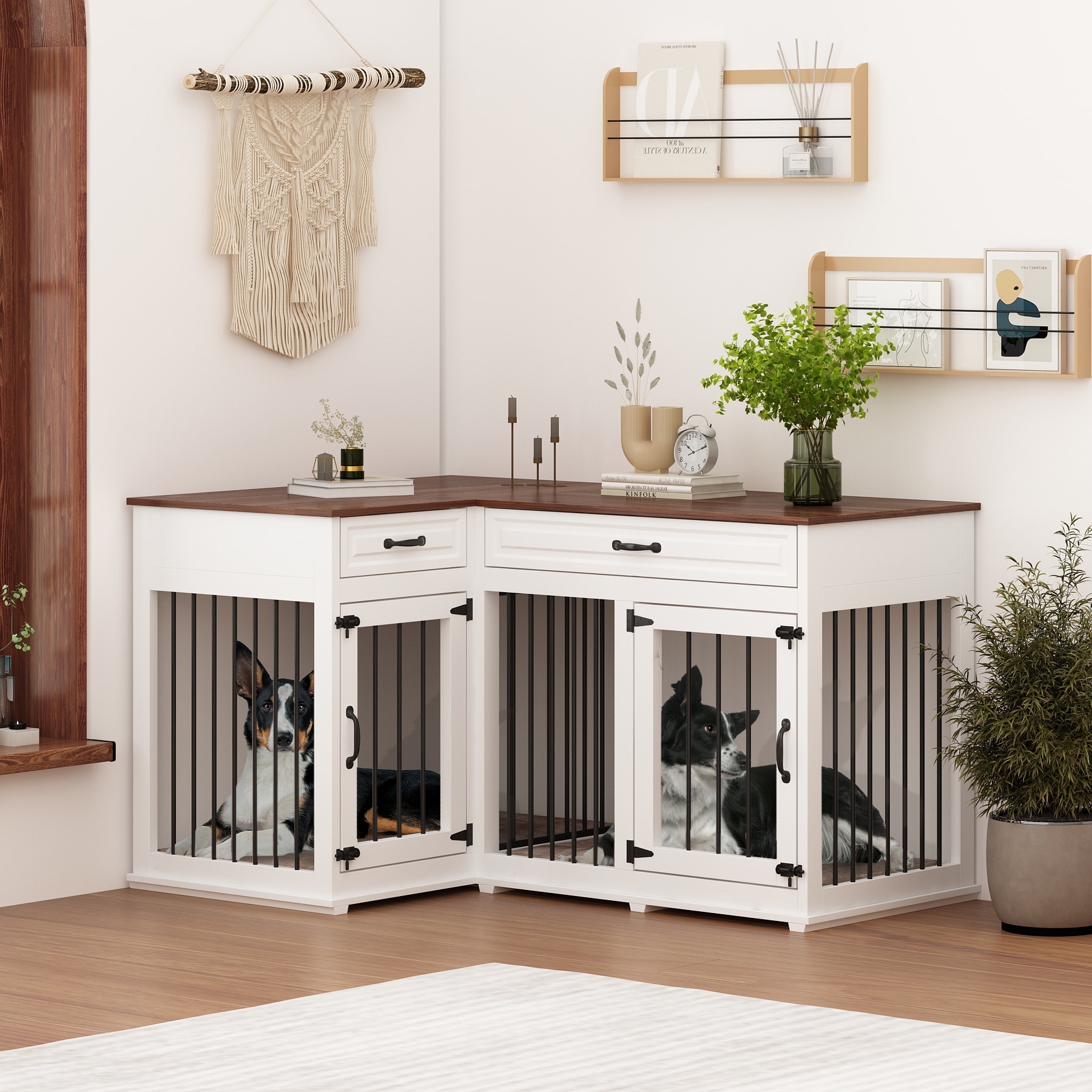 Corner sales dog crates