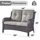 preview thumbnail 14 of 22, Outdoor Furniture Loveseat Couch High Back Wicker Sofa