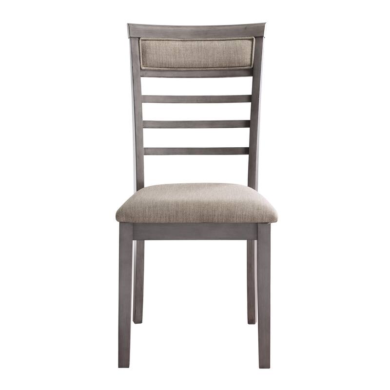 Dining Set Table and 4 Side Chairs Set Fabric Upholstery Wooden Kitchen Dining Set