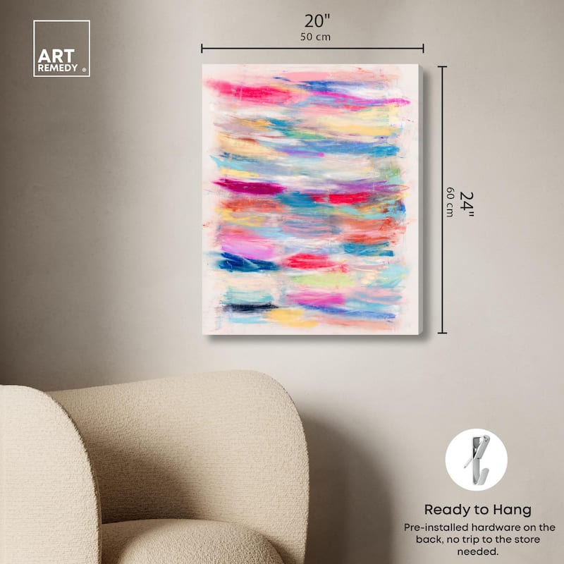 Color Bands Canvas by Art Remedy, Gallery Wrapped