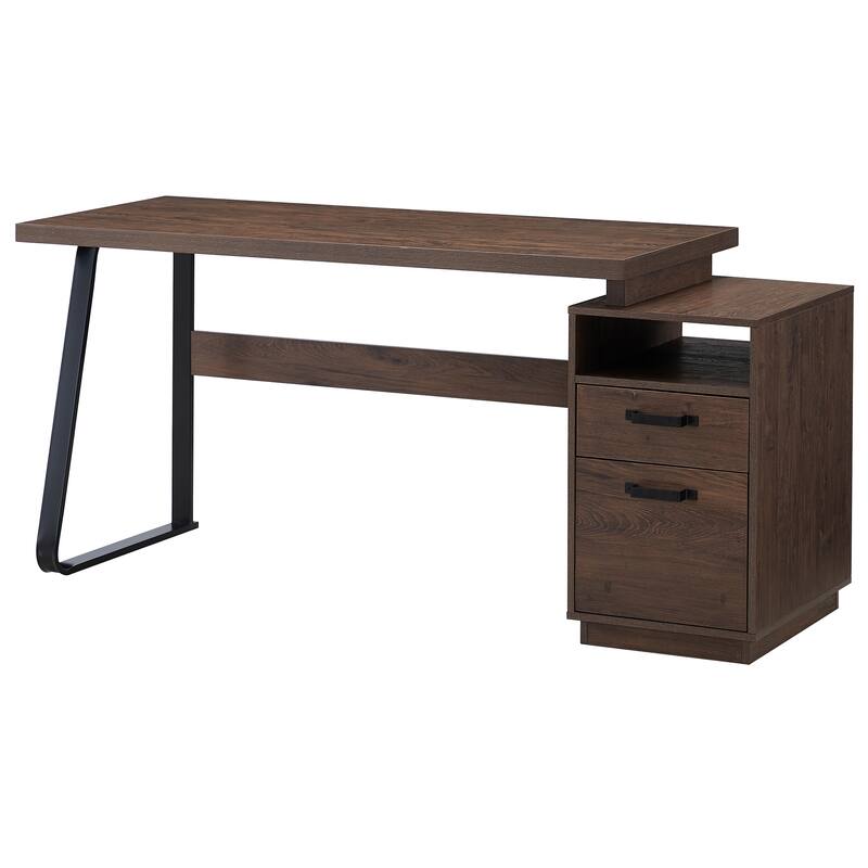 Home Office Computer Desk with Drawers/Hanging Letter-size Files