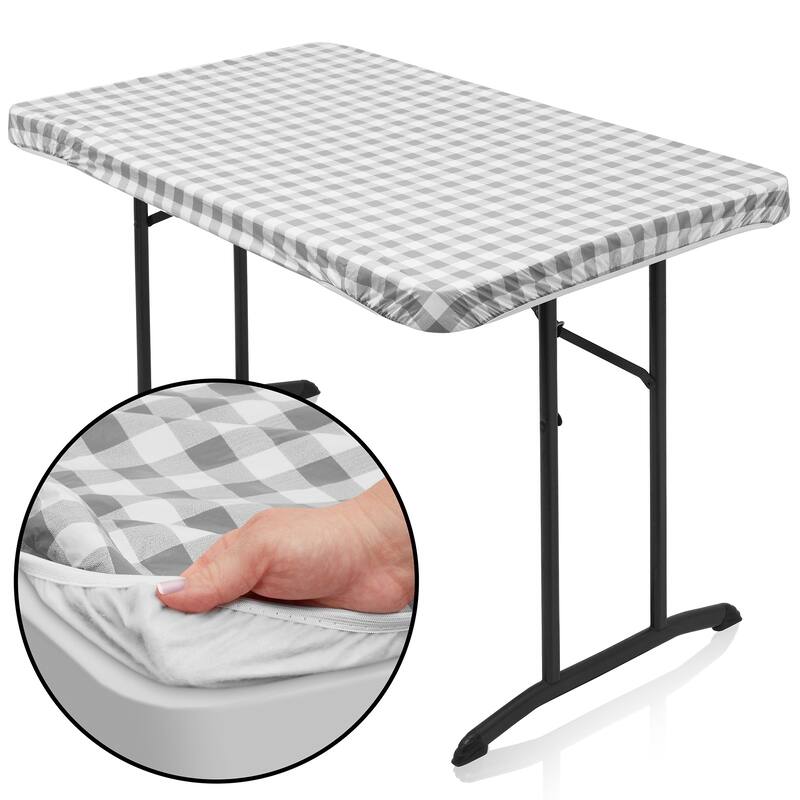 Fitted Vinyl Tablecloth with Flannel Backing Patterned
