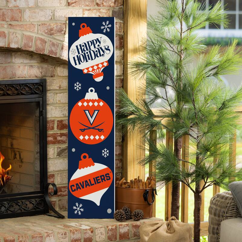 47" Double Sided Seasonal Porch Leaner, University of Virginia - 47" x 11.25" - Christmas