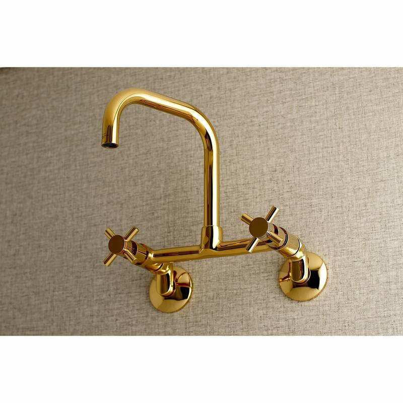 Kingston Brass Concord 8 in. Adjustable Center Wall Mount Kitchen Faucet