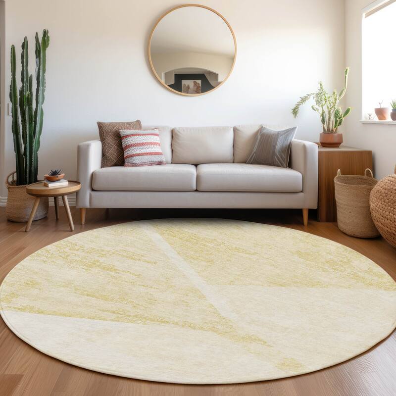 Machine Washable Indoor/ Outdoor Chantille Contemporary Geo Rug