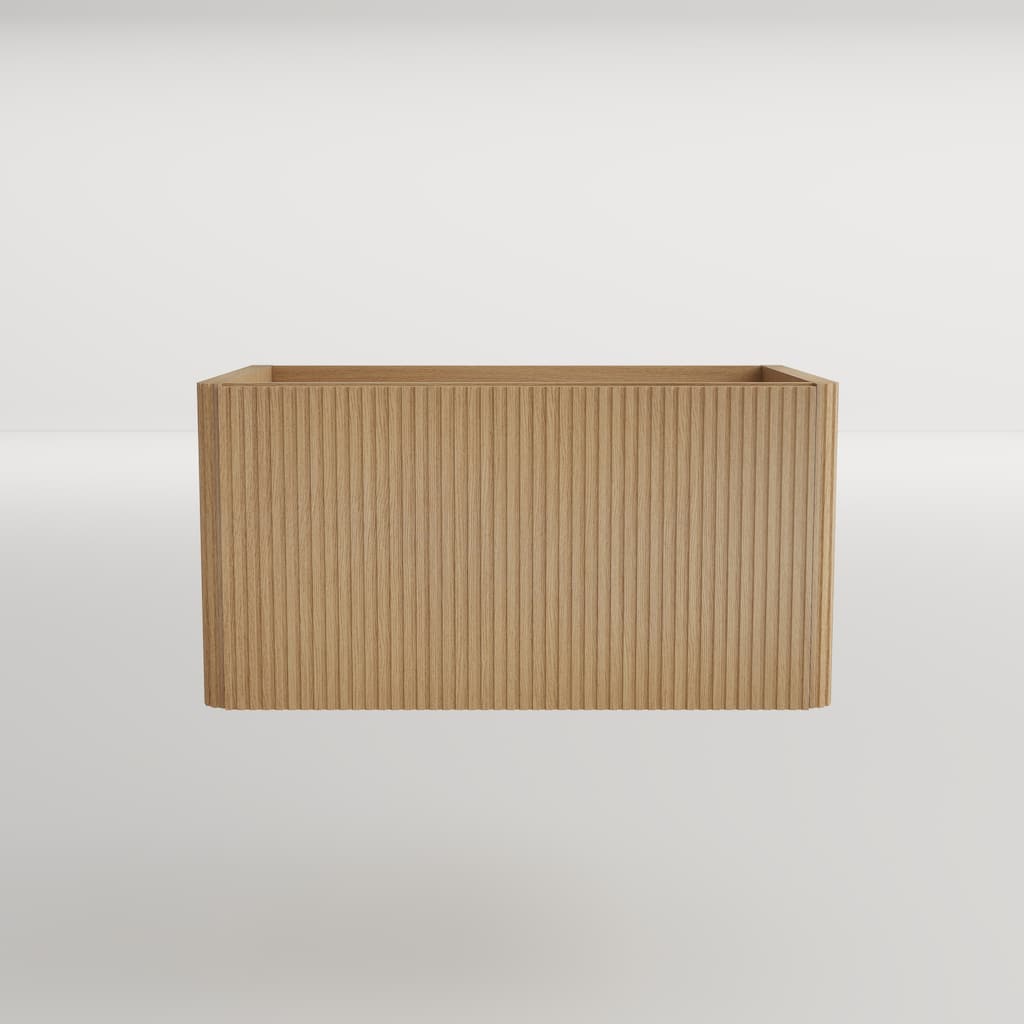 GDFStudio - Adrian Etna Modern Floating Bathroom Vanity with Textured Front and Space-Saving Design - Bathroom Vanity