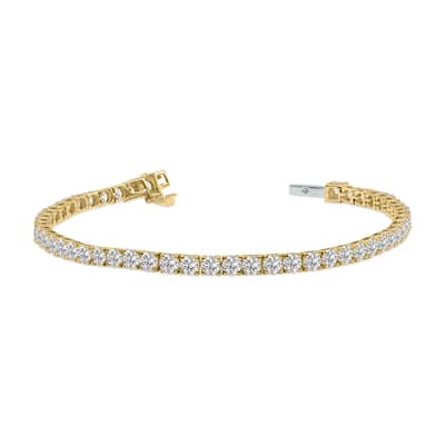 Marquee 8 Carat TW Lab Grown Diamond Tennis Bracelet in 14K Yellow Gold