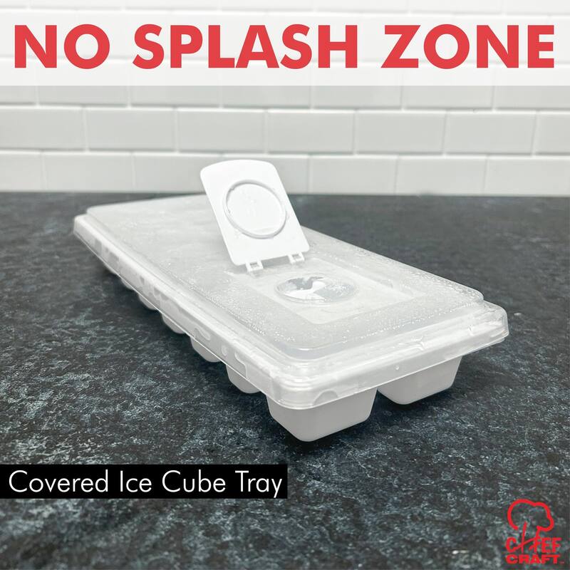 Chef Craft 14-Cube Covered Ice Cube Tray with Easy Fill Lid