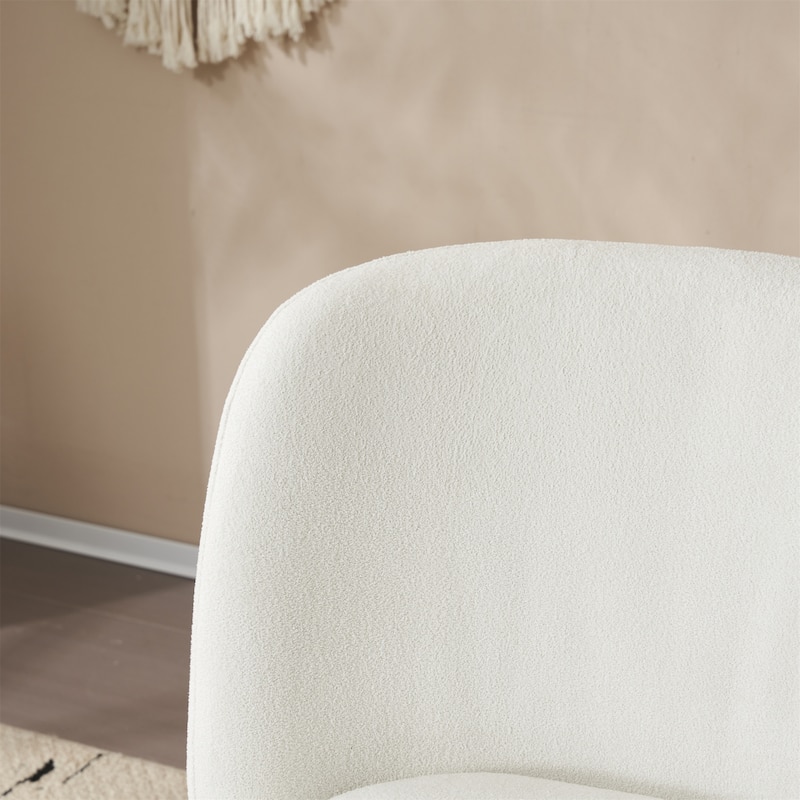 Christopher Knight Home - Eliana Modern Teddy Fabric Accent Chair with Curved Backrest and Legs