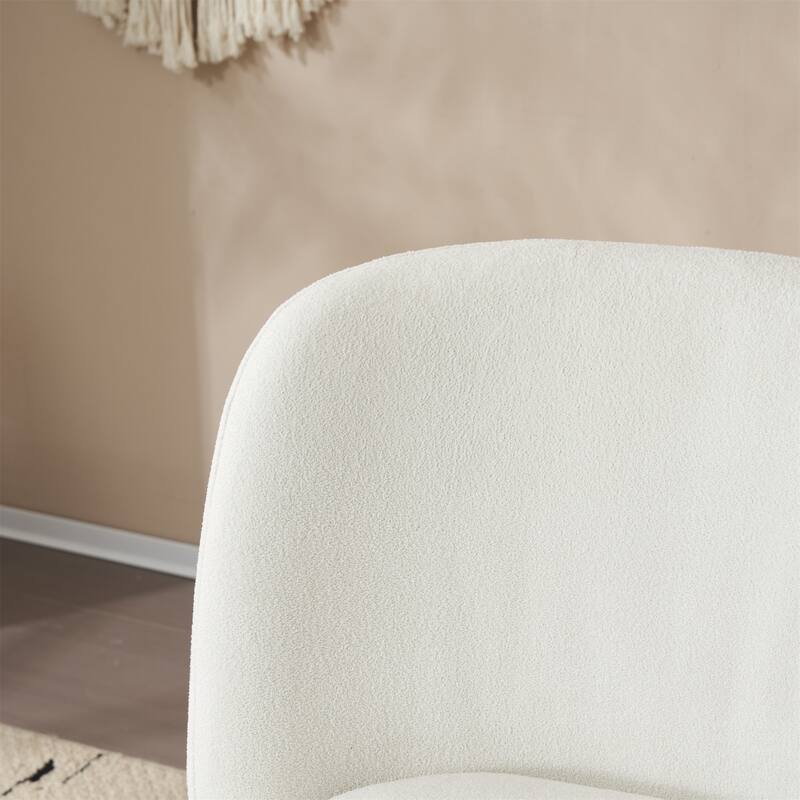 Modern Low Back Accent Chair, Upholstered Armless Living Room Lounge Chairs with Round Pine Wood Feet for Bedroom
