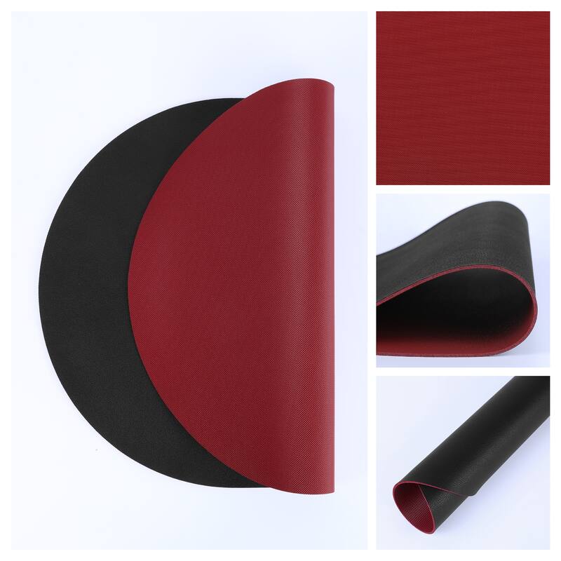 Table Placemats Set of 6 Leather Placemats for Dining Table Decor - 16*12Inch