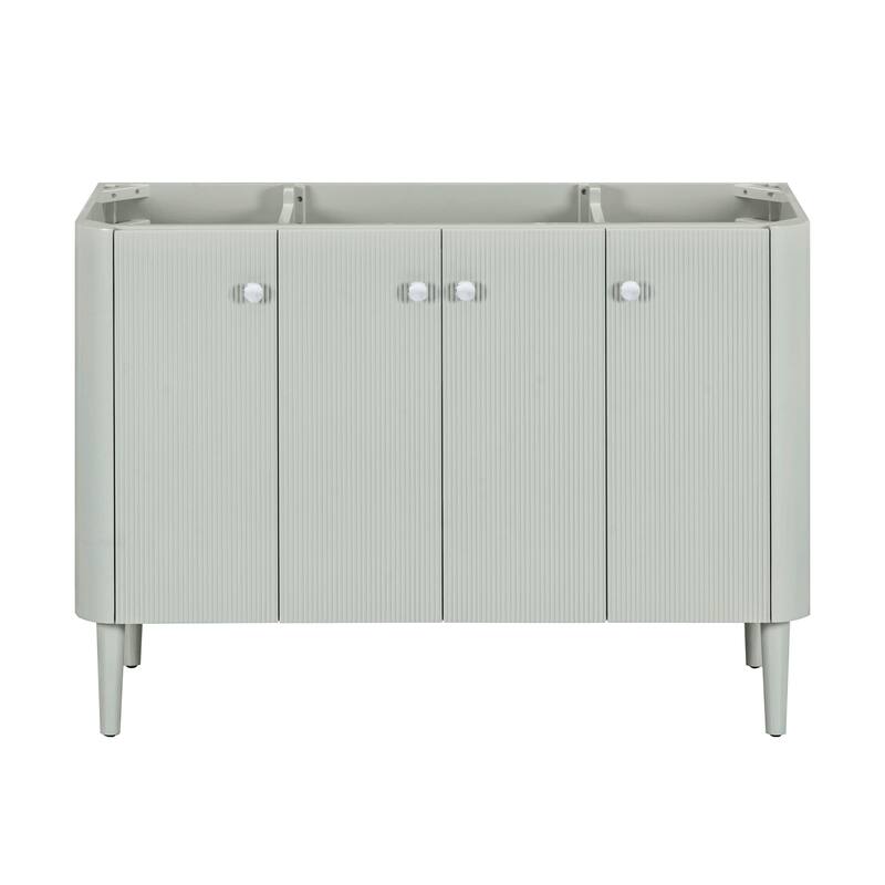 Haley Bathroom Vanity Only in Soft Sage with Dual Mount Option - 48"W x 21.5"D x 34"H