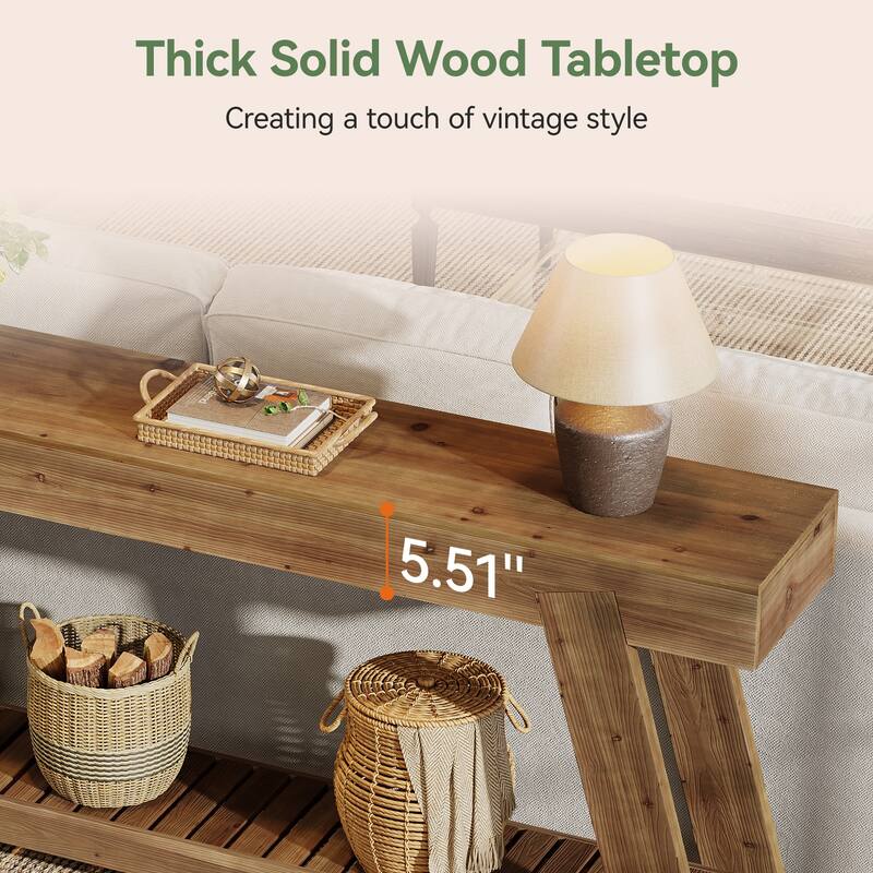 Solid Wood Entryway Table
