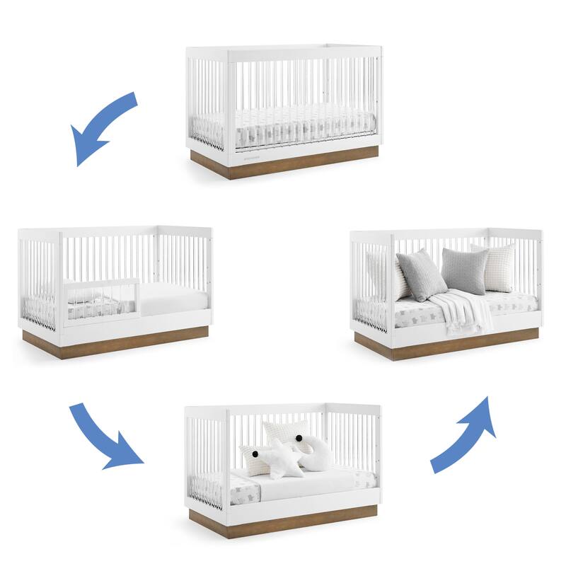 James Acrylic 4-in-1 Convertible Crib - Greenguard Gold Certified