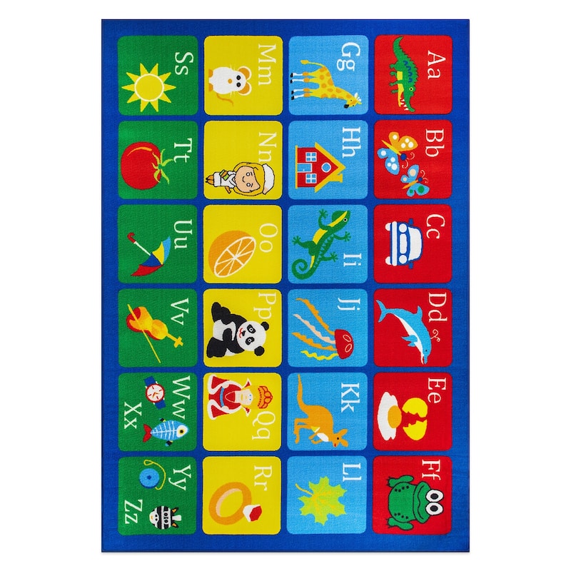 Kids Alphabet Educational Learning Non Slip Area Rug