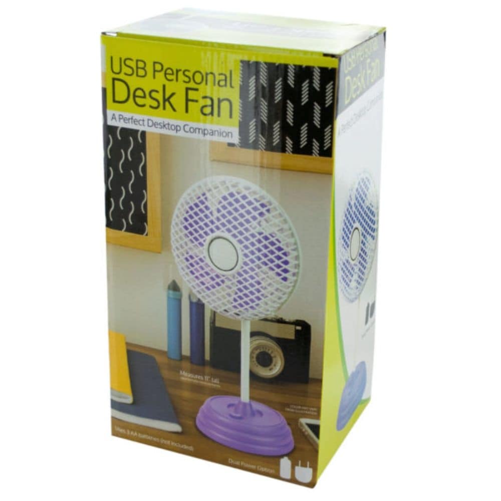 purple desk fan