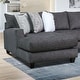 preview thumbnail 2 of 0, Lire Contemporary Charcoal U-Shape Sectional by Furniture of America