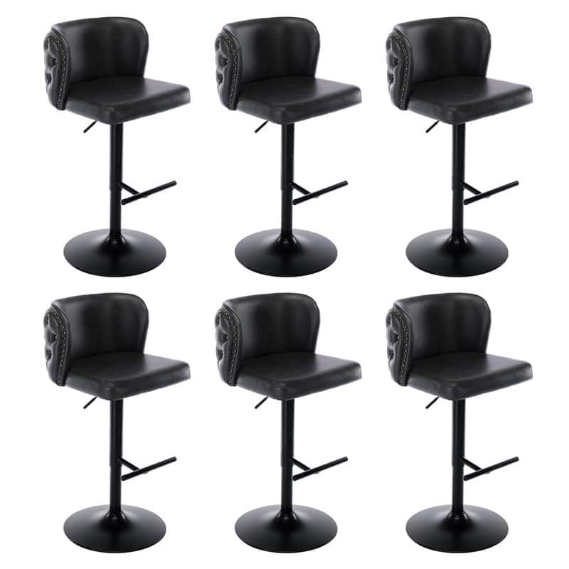 Upholstered Swivel Counter Bar Stools Set of 4