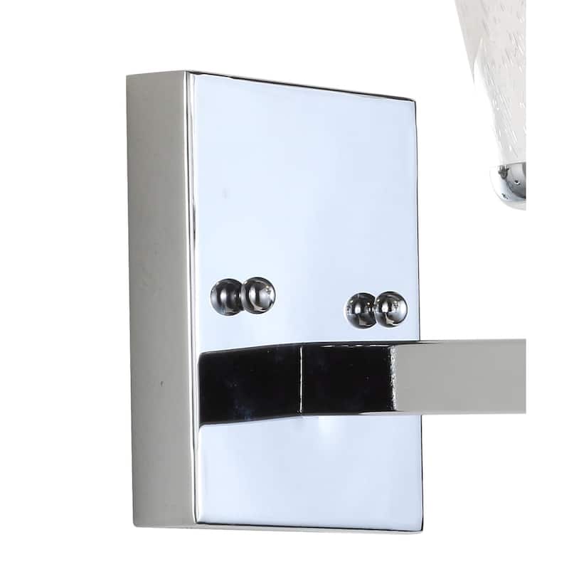 August Hurricane Metal/Glass Vanity, Chrome by JONATHAN Y
