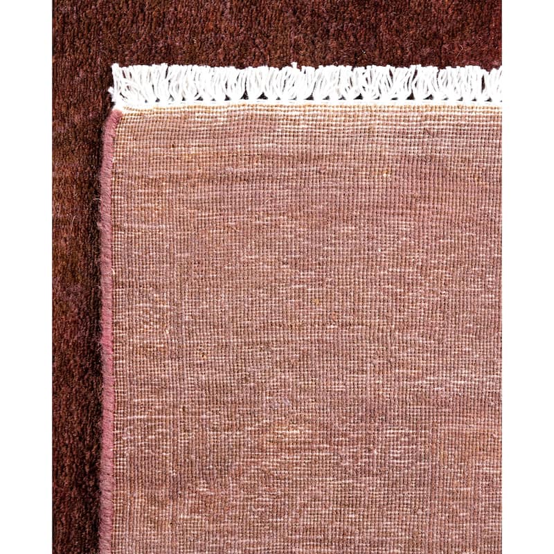 Overdyed One-of-a-Kind Hand-Knotted Runner Rug - Pink - 2' 6" x 11' 10"