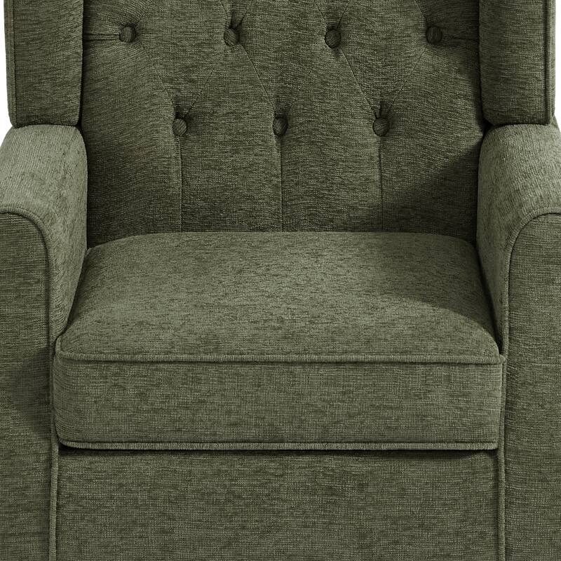 Button-Tufted Accent Club Chair Wingback Armchair Set of 2