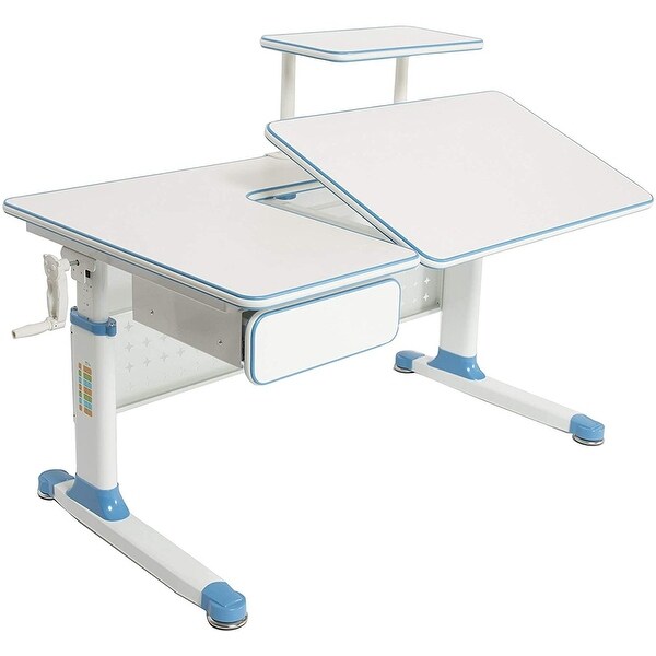 ApexDesk Little Soleil Kid's Height Adjustable Desk w/ Shelf & Drawer. Opens flyout.