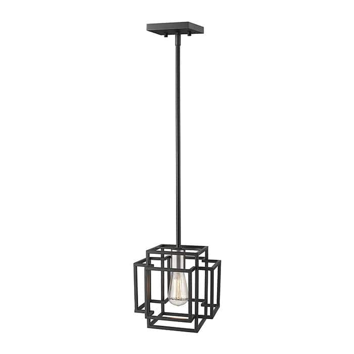 Industrial square hanging light mini cage pendant light fixture home light hanging
