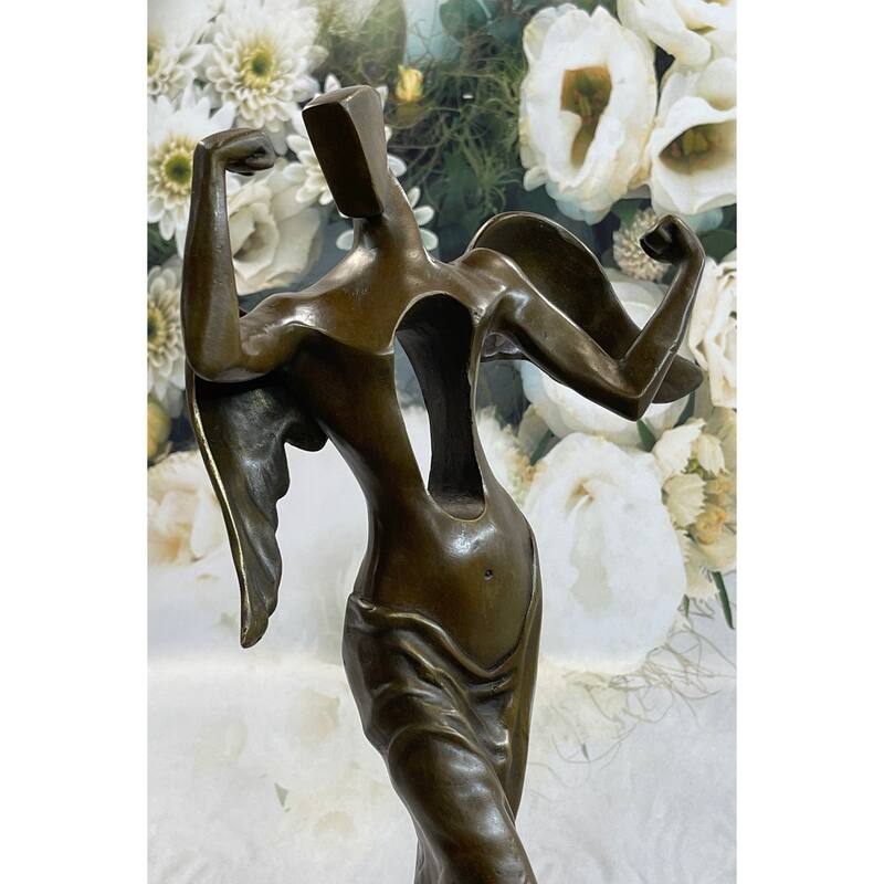 Tribute To Dali Heavenly Abstract Modern Art Angel Bronze Figurine Sculpture Art