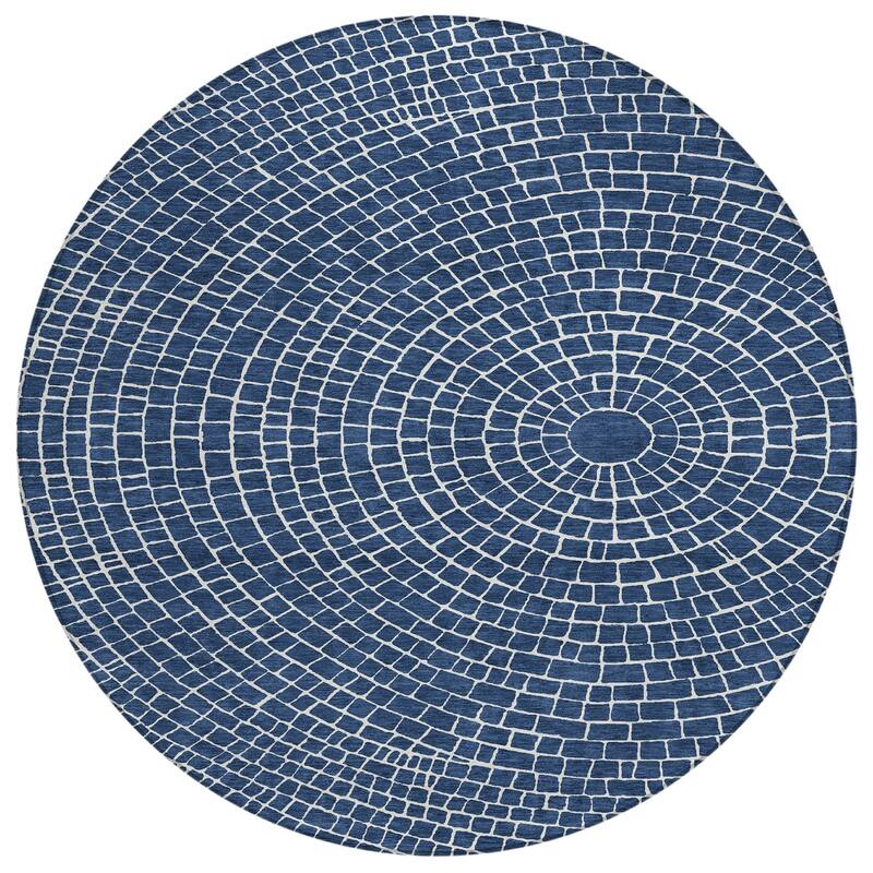 Machine Washable Indoor/ Outdoor Modern Gravity Chantille Rug