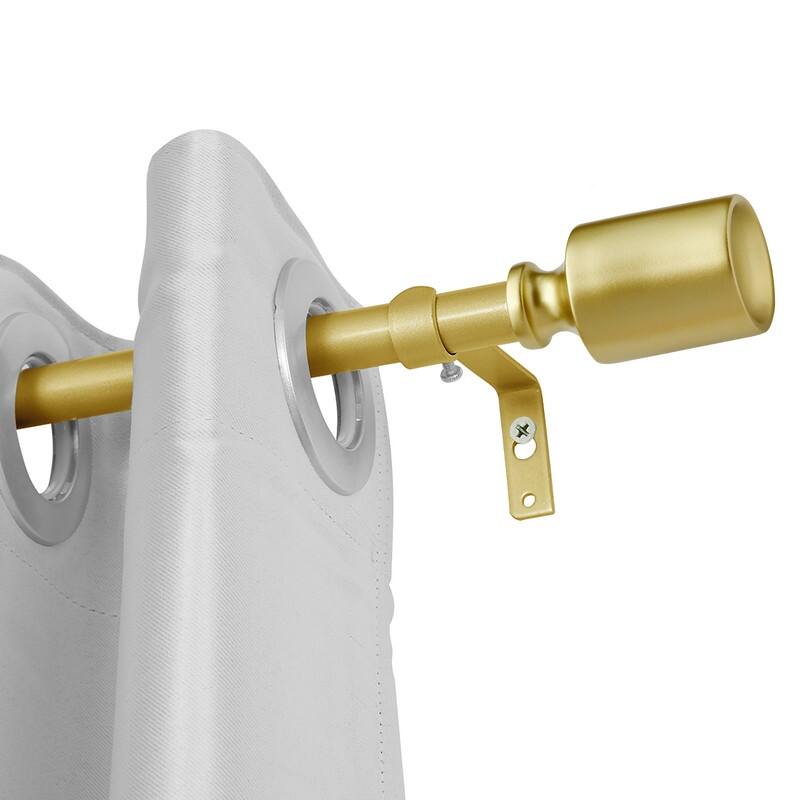 UTOPIA ALLEY Wall Mounted 3/4 Inch Curtain Rod - Curtain Rods For Windows 86 to 120 Inch, Adjustable Drapery Rods - Gold Finish - Gold