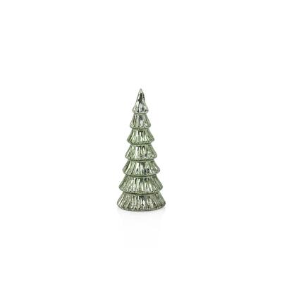 Lior 8.25" LED Glass Tabletop Holiday Trees, Set of 4