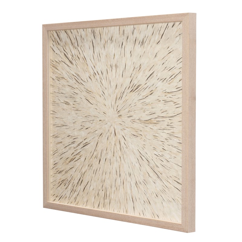 HUJI Abstract Handmade Papier-Mâché Shadow Box Wall Art
