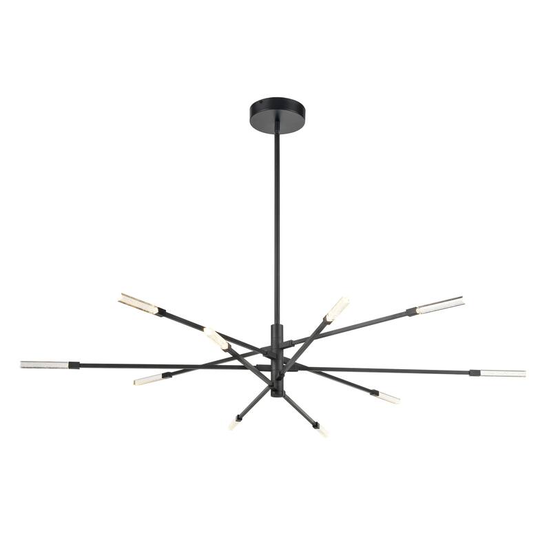 Elk Home Light Streak Black With Clear Acrylic 6 Light Chandelier