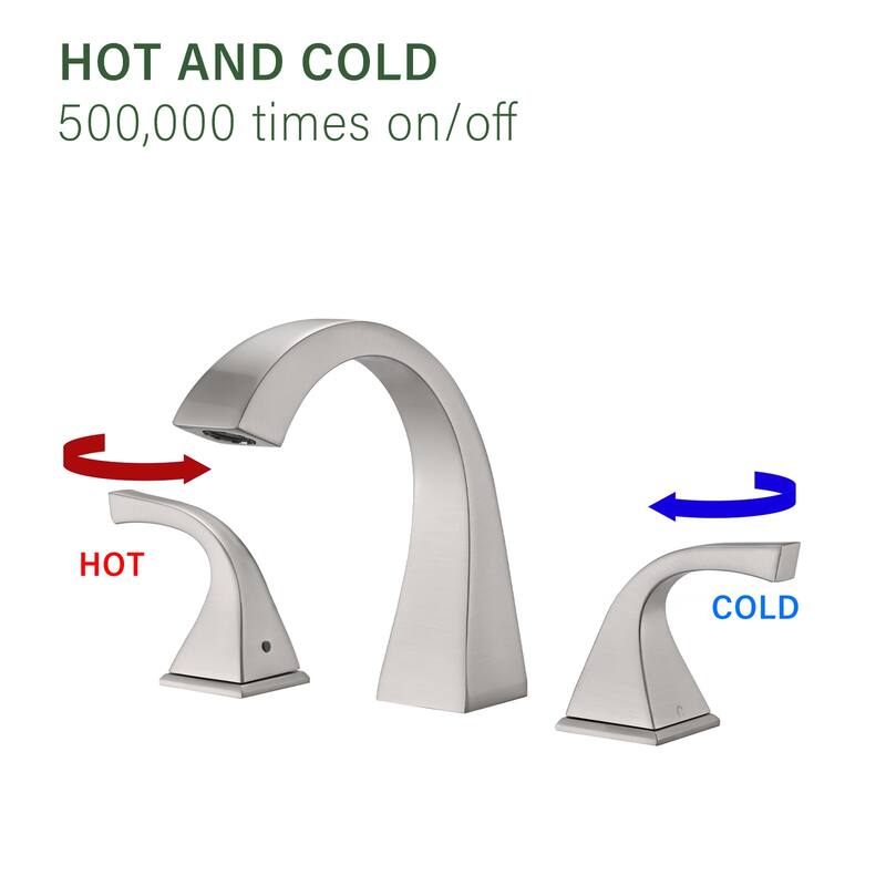 Topcraft Two Handle Bathroom Sink Faucet with Pop-Up Drainer