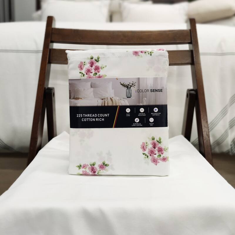 Color Sense Cotton 225TC Silky Wrinkle Resistant Sheet Set