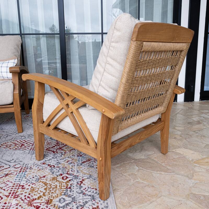 Cambridge Casual Carmel 4-Piece Teak Patio Conversation Set