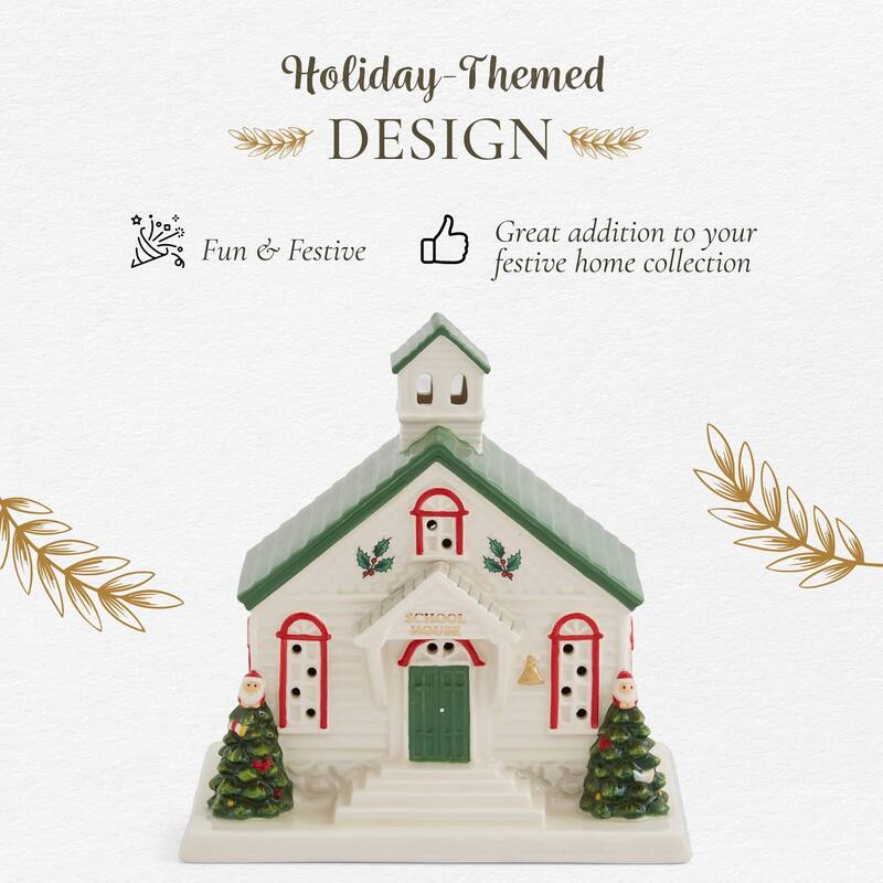 Spode Christmas Tree Village School House - 5" L X 5.5" H