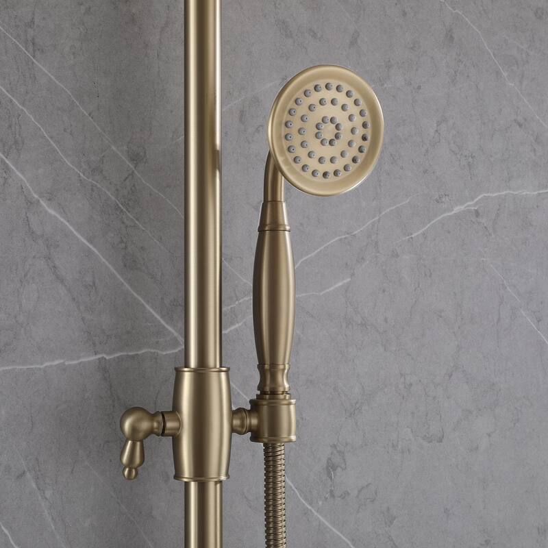 Matte Black Rain Showerhead Shower System with Valve