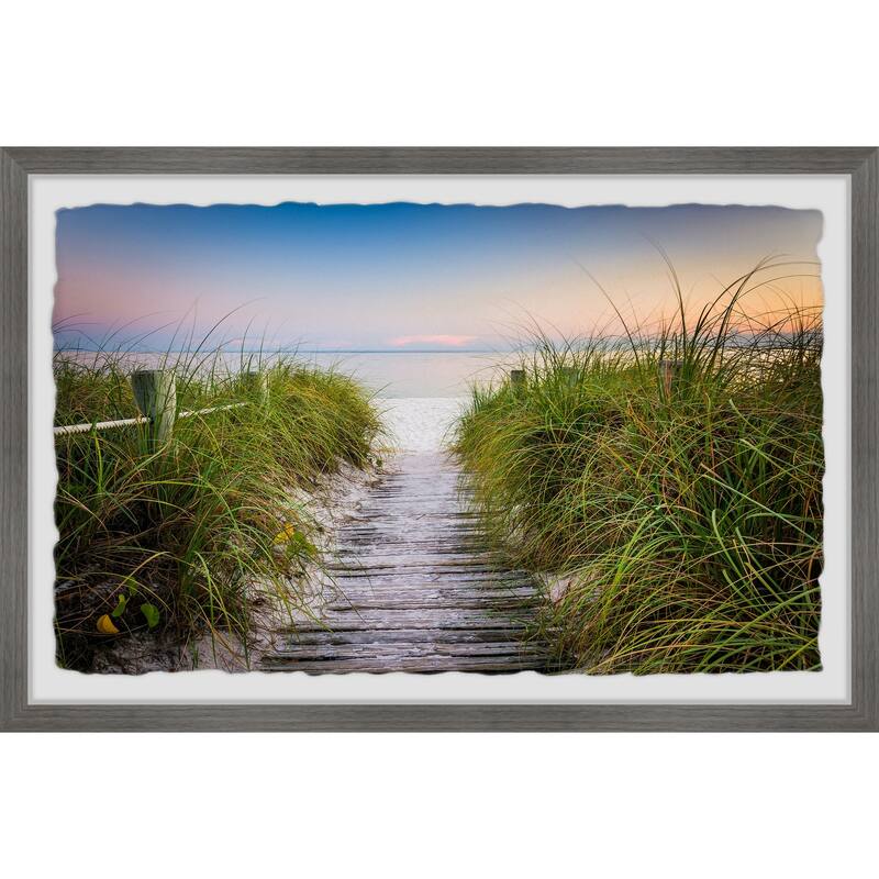 Coastal Wall Art Print - Sea View Painting, Home Decor, Framed Landscape Picture