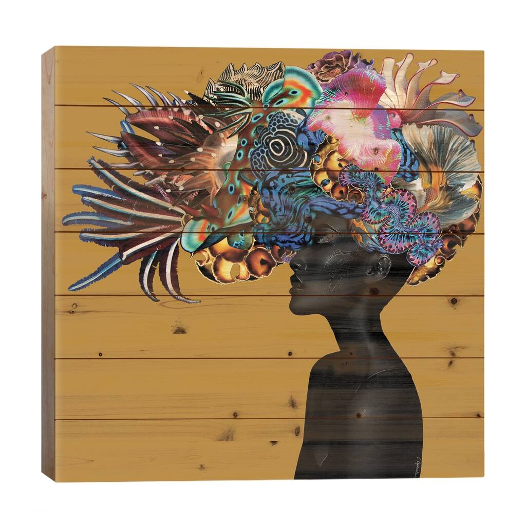 Crowning Glory II Print On Wood by Lolita Lorenzo - Multi-Color
