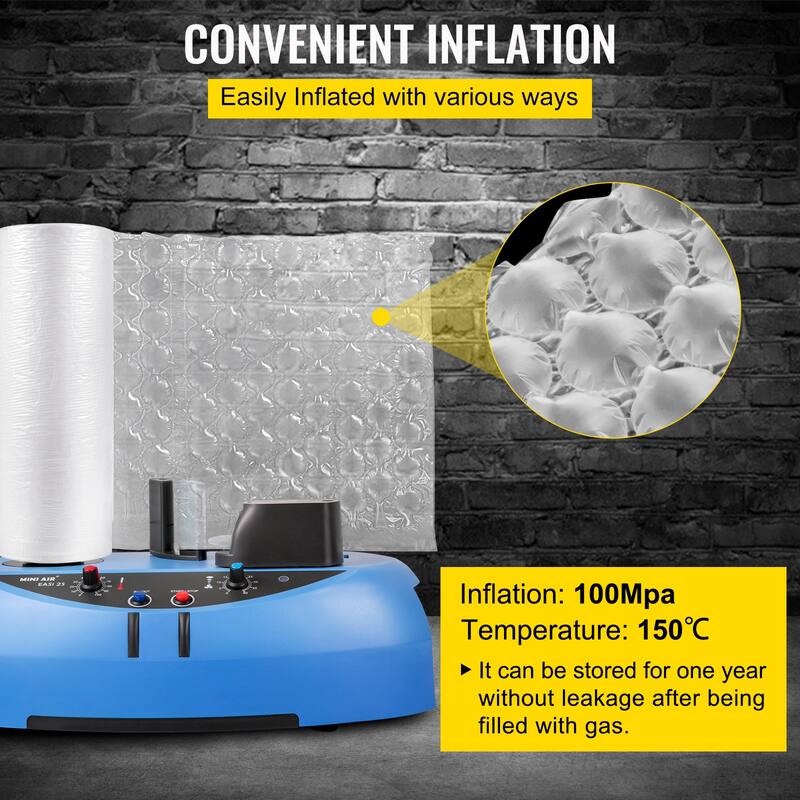 UIMOSO Air Cushion Film, 984Ft Length Air Pillow Bubble Bags Film, 16 Inch Width Film, Roll Bubble Bags Film for Wrap Machine