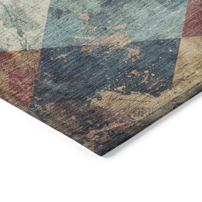 HomeRoots Geometric Transitional Rectangle Outdoor Rug