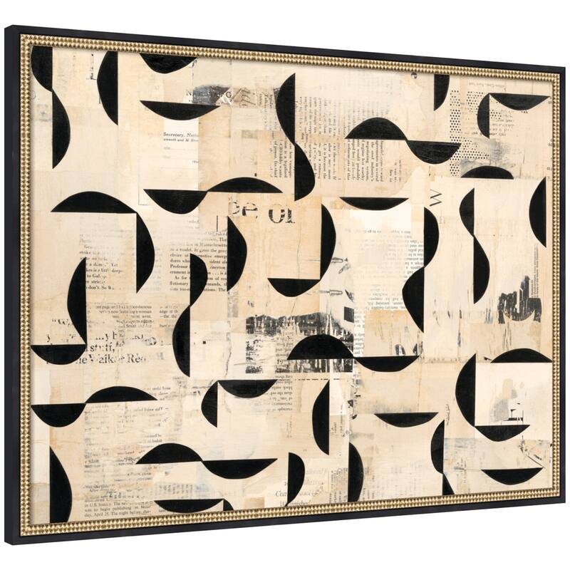 Kate and Laurel Half Moon Bay by Felicia Dadak Framed Mounted Canvas Wall Art Print