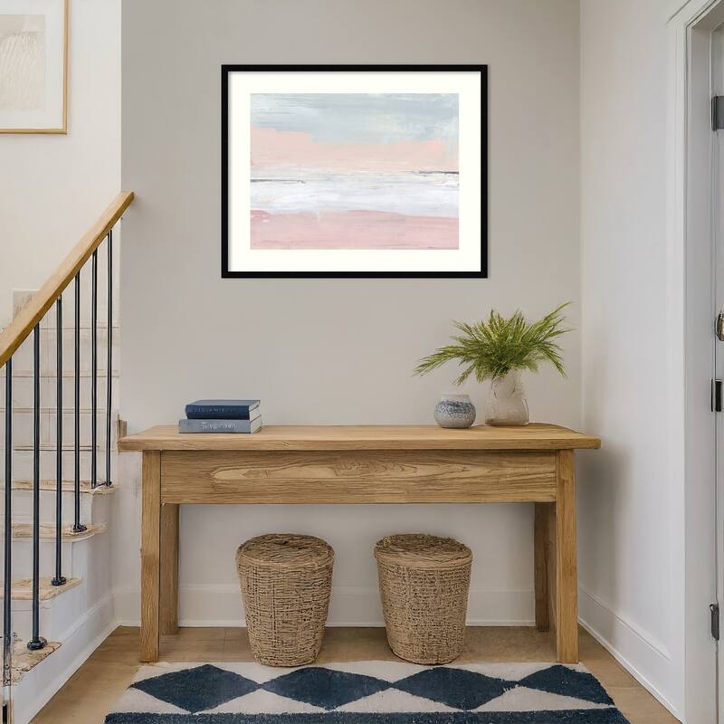 Pastel Horizons by Julia Contacessi Wood Framed Wall Art Print - Svelte Noir Black