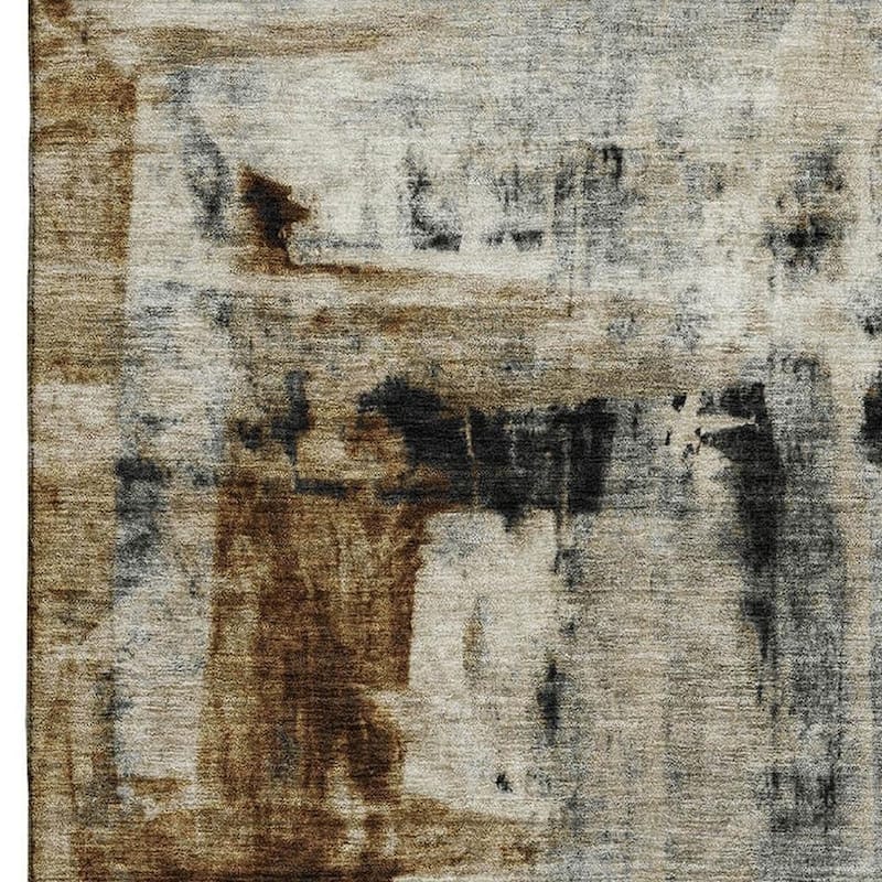 HomeRoots Abstract Transitional Rectangle Area Rug - 10' X 14'