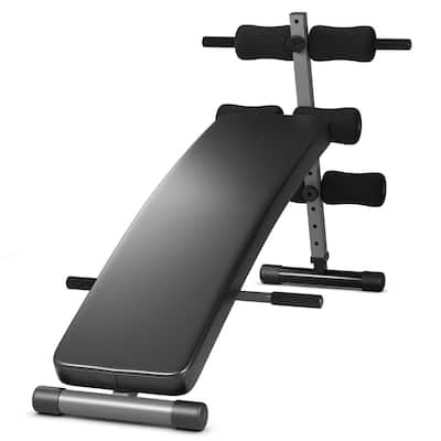 Sit Up Bench Foldable Ab Bench w/5-level Adjustable Height